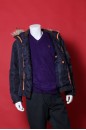 Americanino Giacca Vintage uomo Nylon taglia XXL regular blu lavoro jacket